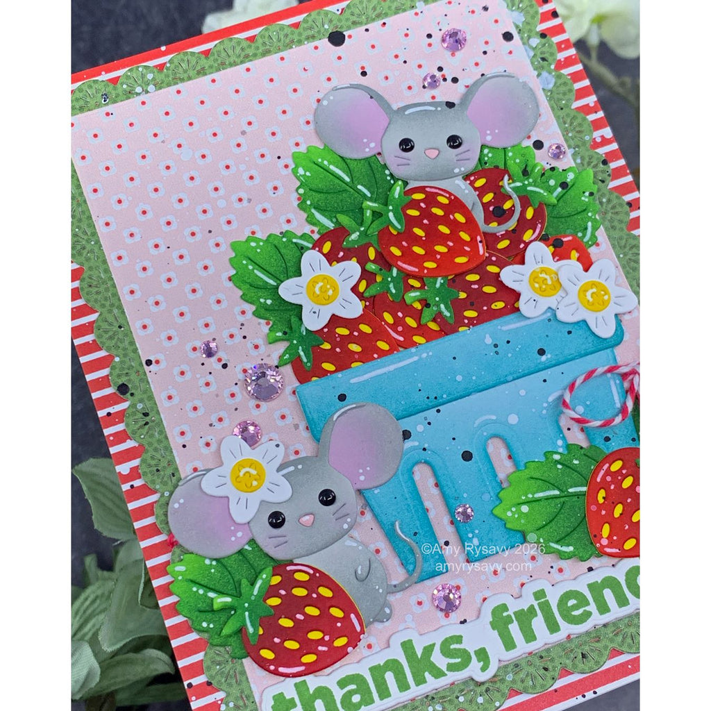 Echo Park Strawberry Fields 6 x 6 Paper Pad sf503023 Strawberry Card | color-code:ALT01