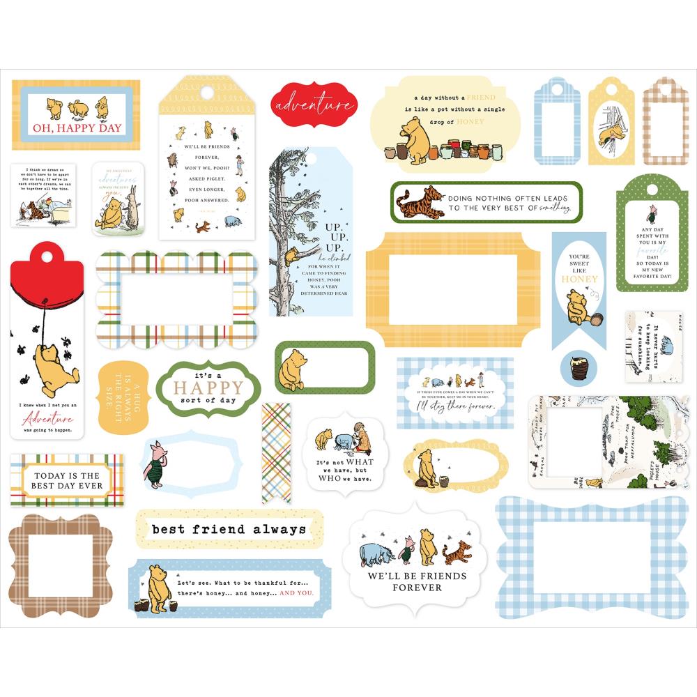 Echo Park The House At Pooh Corner Ephemera Frames And Tags hpc420025 Story Book Sentiments