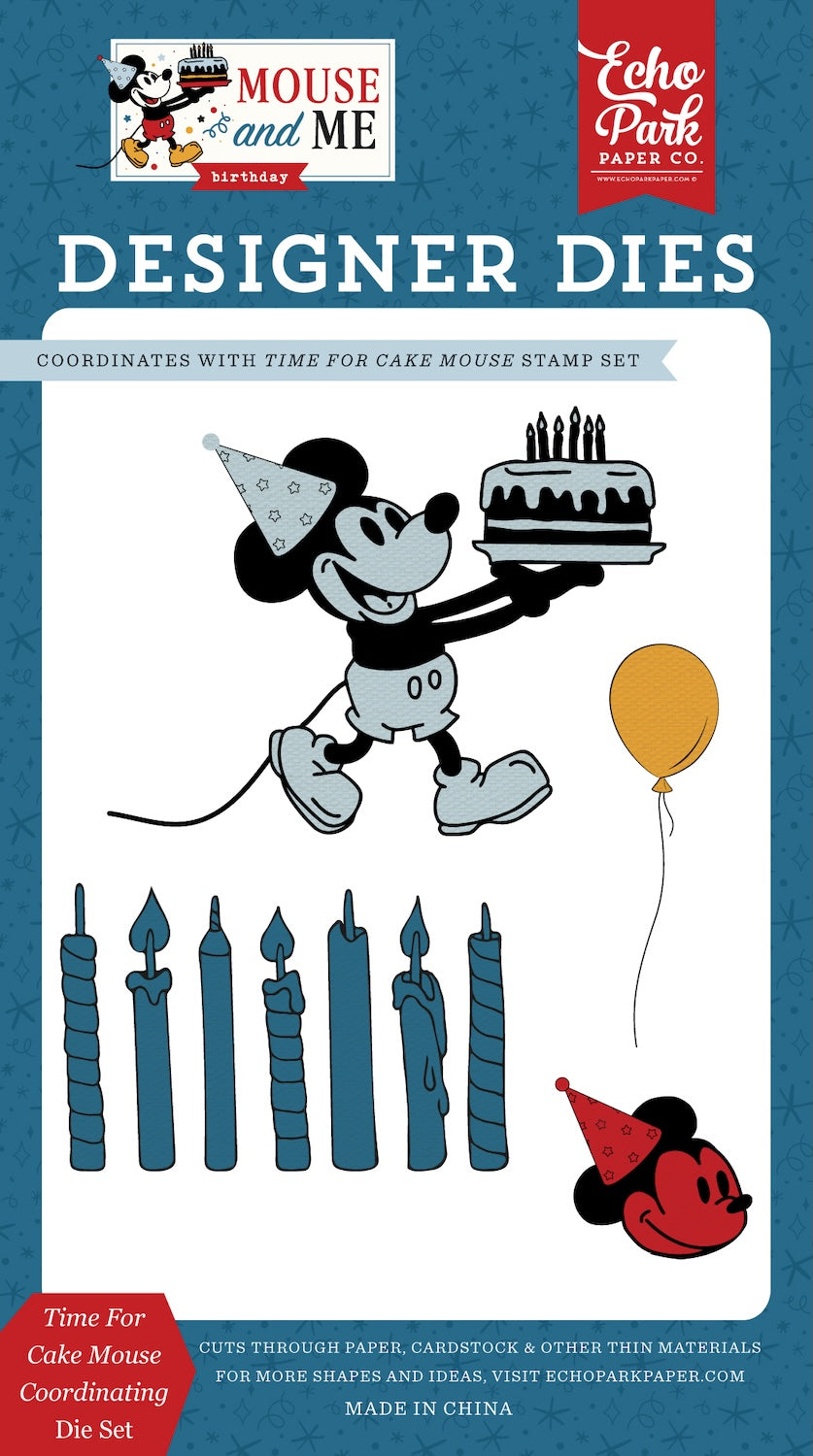 Echo Park Time For Cake Mouse Clear Stamps And Dies Bundle MMB509044 Mickey Mouse Birthday Dies Alone