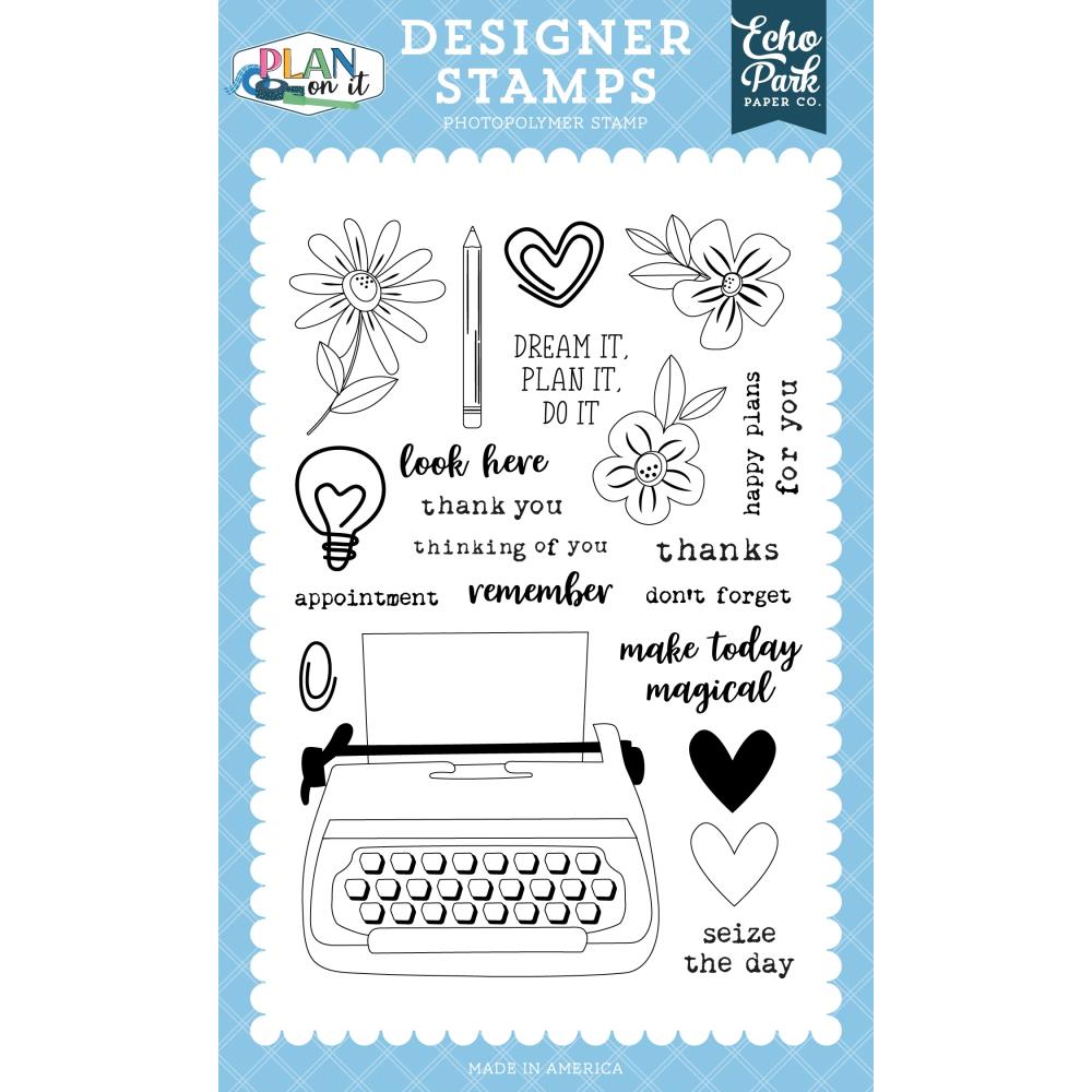 Echo Park Typewriter Text Clear Stamps poi474045* – Simon Says Stamp