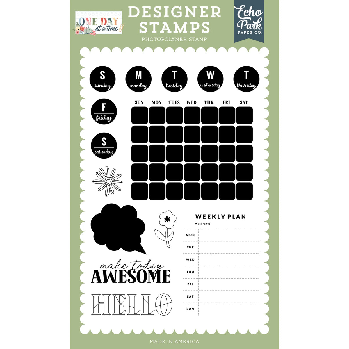 Echo Park Weekly Plan Clear Stamps odt546044