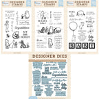 Echo Park Winnie Baby Phrases Stamps And Dies Bundle
