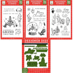 Echo Park Winnie Christmas Phrases Stamps And Dies Bundle