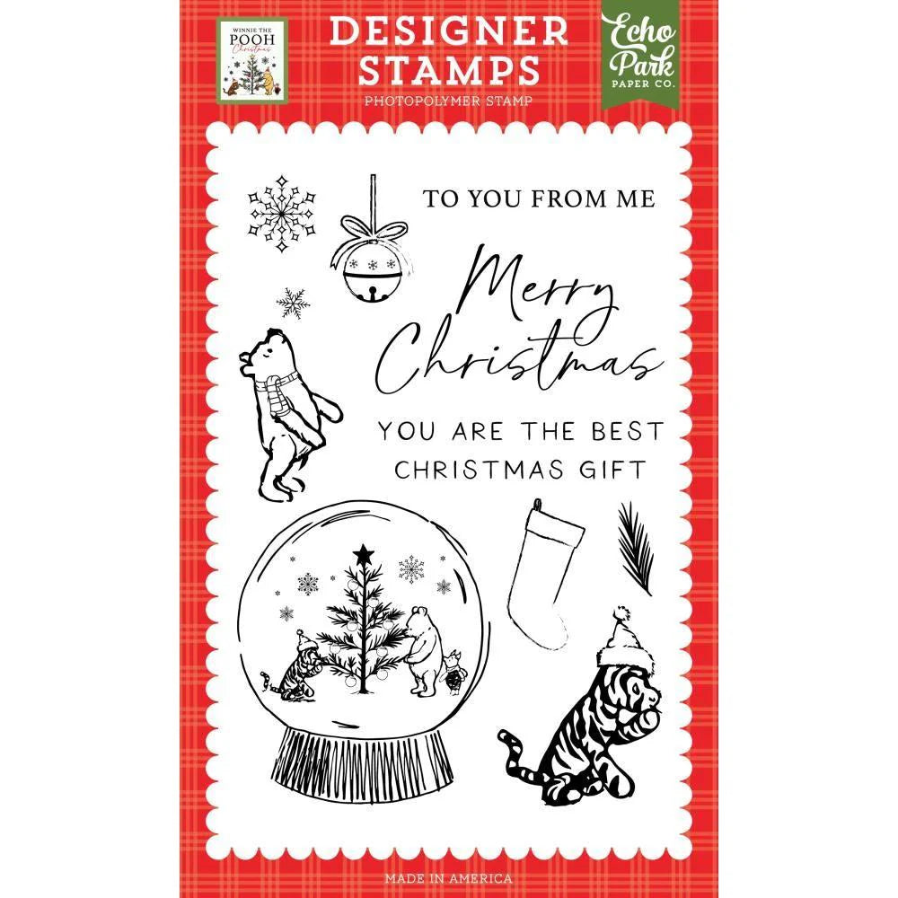 Echo Park Winnie Christmas Phrases Stamps And Dies Bundle WPC386045