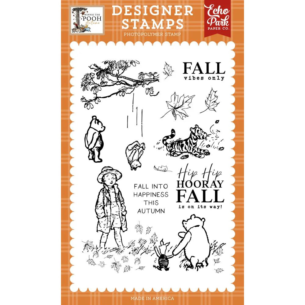 Echo Park Winnie Fall Phrases 2 Dies And Stamps Bundle wpa453049 Fall Into Happiness