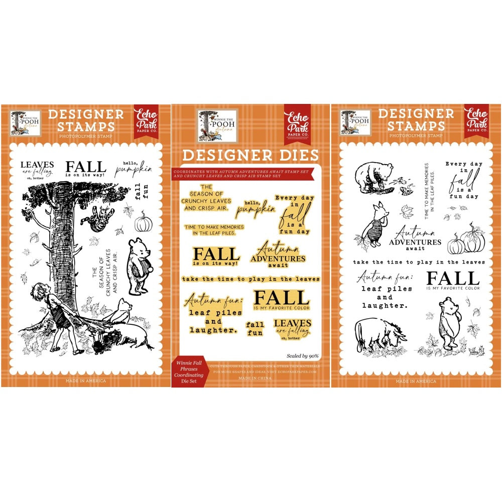 Echo Park Winnie Fall Phrases Dies And Stamps Bundle