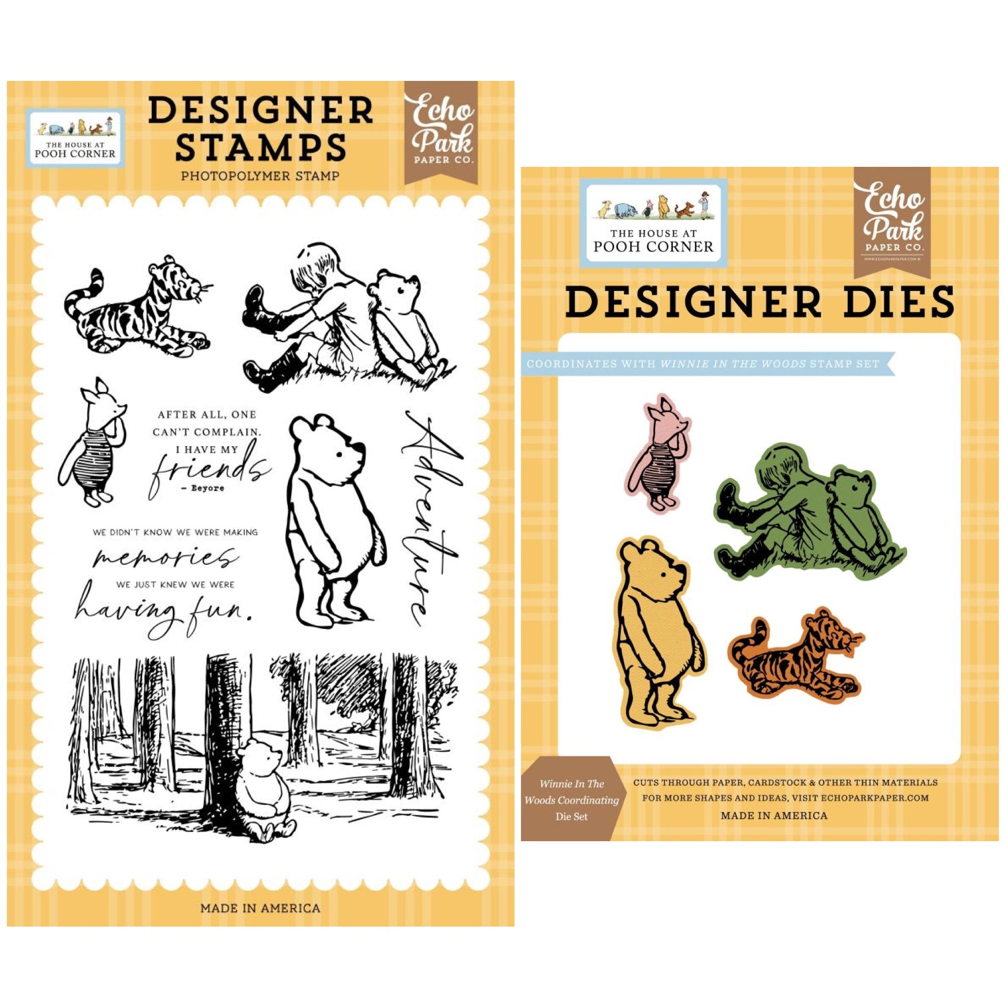 Echo Park Winnie In The Woods Stamps And Dies Bundle