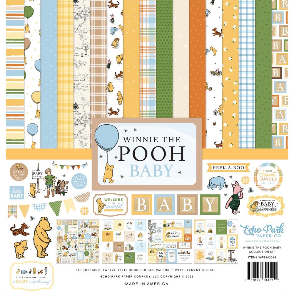 Echo Park Winnie The Pooh Baby 12 x 12 Collection Kit wpb442016