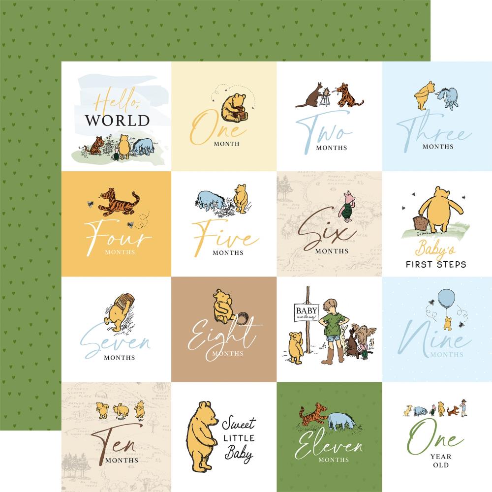 Echo Park Winnie The Pooh Baby 12 x 12 Collection Kit wpb442016 2X2 Jouranling Cards