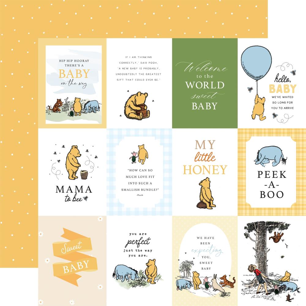 Echo Park Winnie The Pooh Baby 12 x 12 Collection Kit wpb442016 3X4 Journaling Cards
