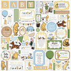 Echo Park Winnie The Pooh Baby 12 x 12 Collection Kit wpb442016 Cardstock Stickers