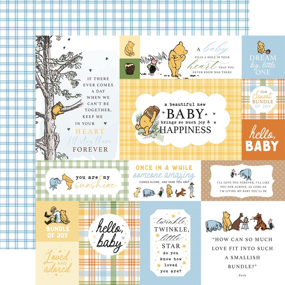 Echo Park Winnie The Pooh Baby 12 x 12 Collection Kit wpb442016 Multi Journaling Cards