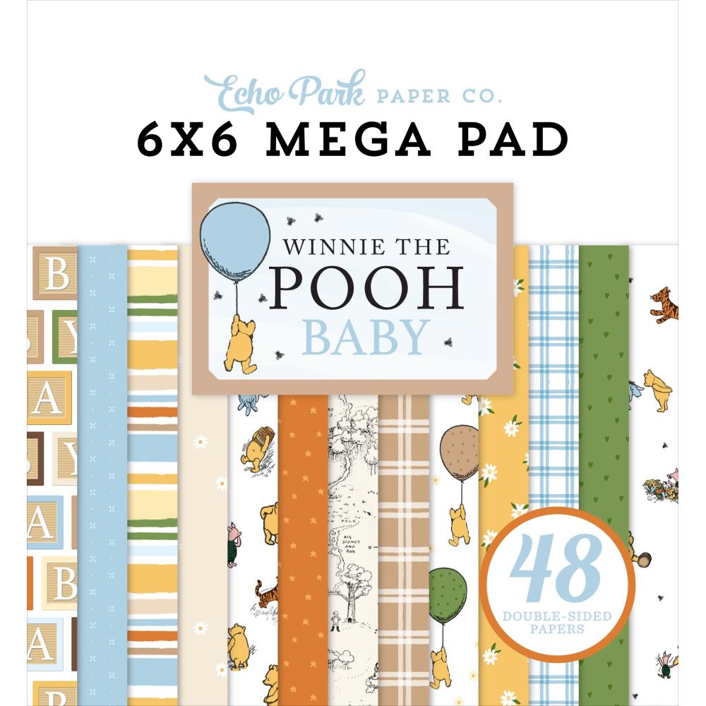 Echo Park Winnie The Pooh Baby 6 x 6 Mega Paper Pad wpb442031