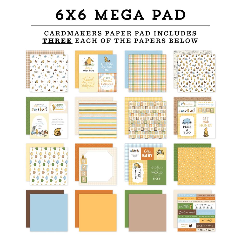 Echo Park Winnie The Pooh Baby 6 x 6 Mega Paper Pad wpb442031 Alternate Image