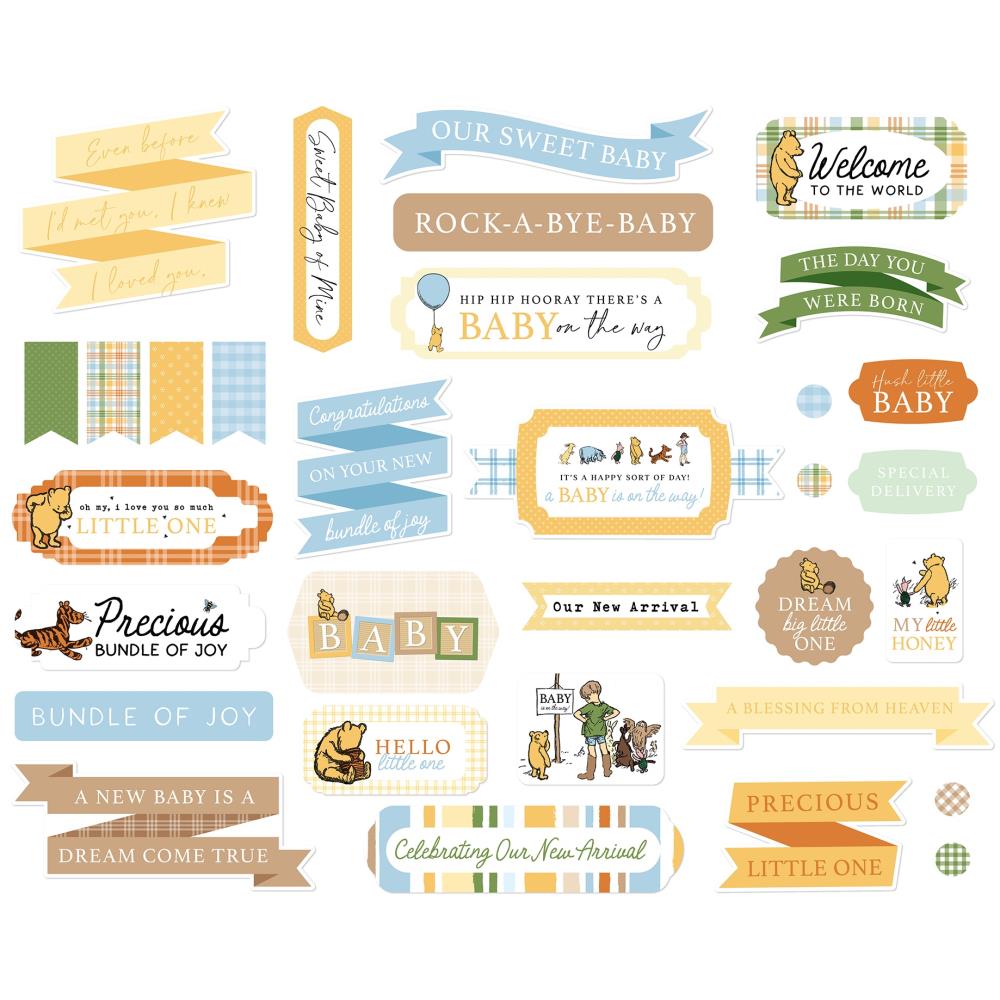 Echo Park Winnie The Pooh Baby Titles And Phrases wpb442032 Alternate View