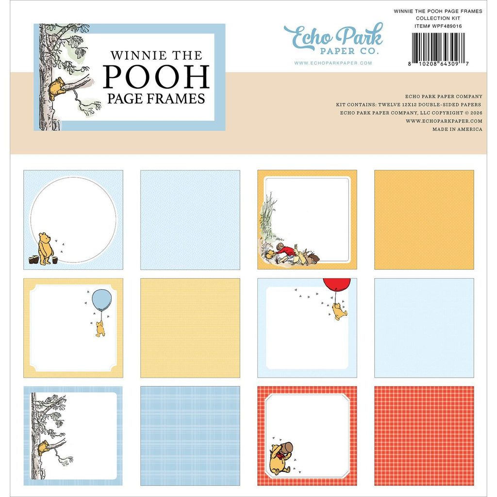 Echo Park Winnie The Pooh Page Frames 12 x 12 Collection Kit wpf489016