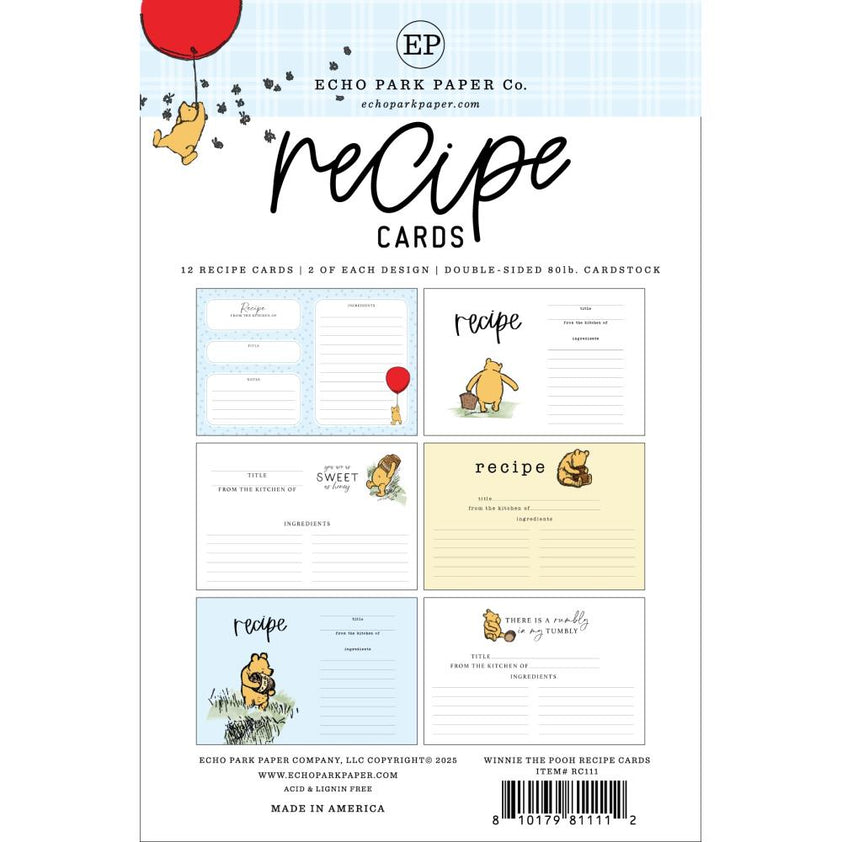 Echo Park Winnie The Pooh Recipes Cards rc111* – Simon Says Stamp