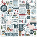 Echo Park Winter Fun 12 x 12 Collection Kit wf468016 Cardstock Stickers