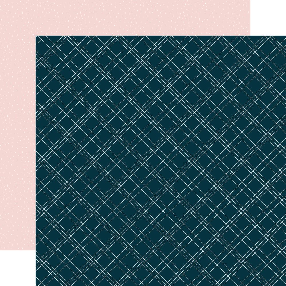 Echo Park Winter Fun 12 x 12 Collection Kit wf468016 Stitched Diagonal Plaid
