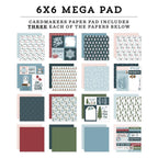 Echo Park Winter Fun 6 x 6 Mega Paper Pad wf468031 Detailed Images