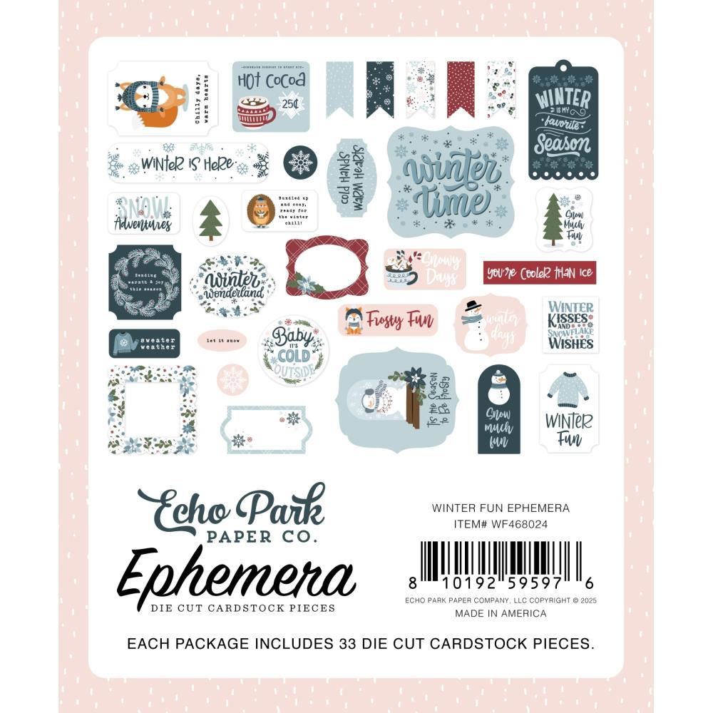 Echo Park Winter Fun Ephemera wf468024 Product Image