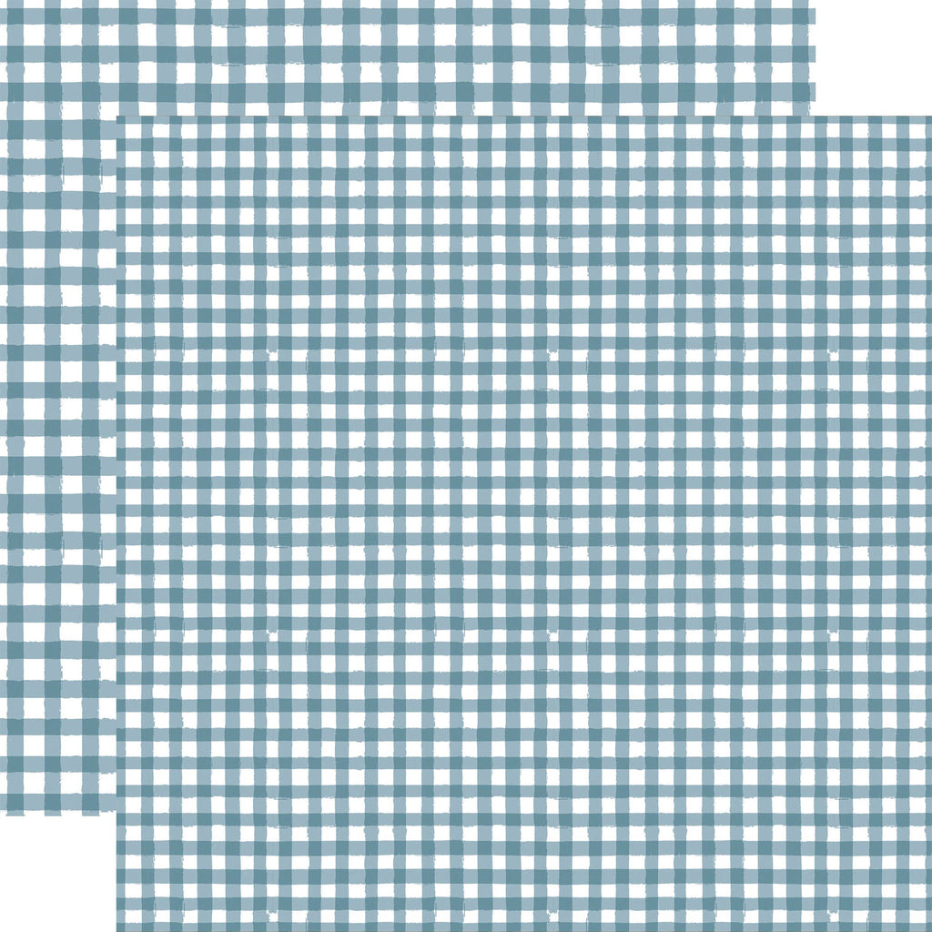 Echo Park Winter Watercolor Gingham 12 x 12 Collection Kit wgw523016 Cornflower