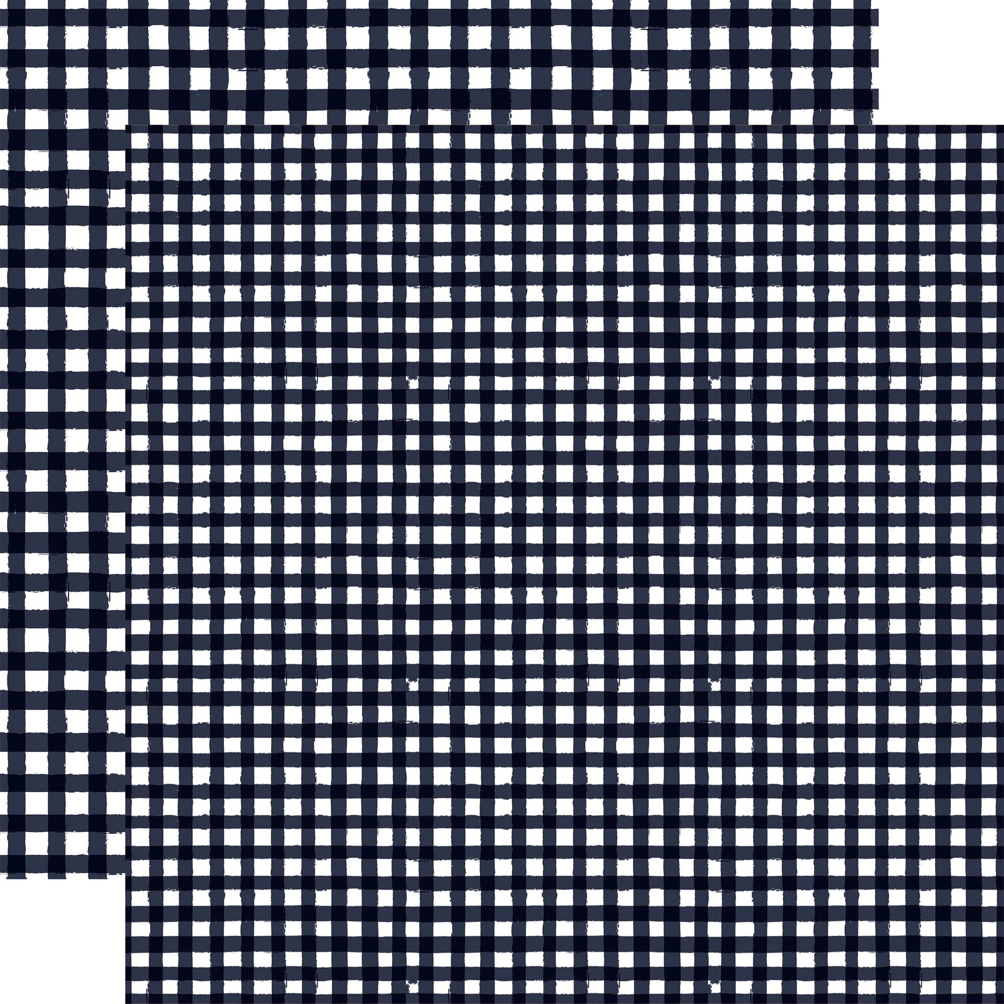 Echo Park Winter Watercolor Gingham 12 x 12 Collection Kit wgw523016 Navy