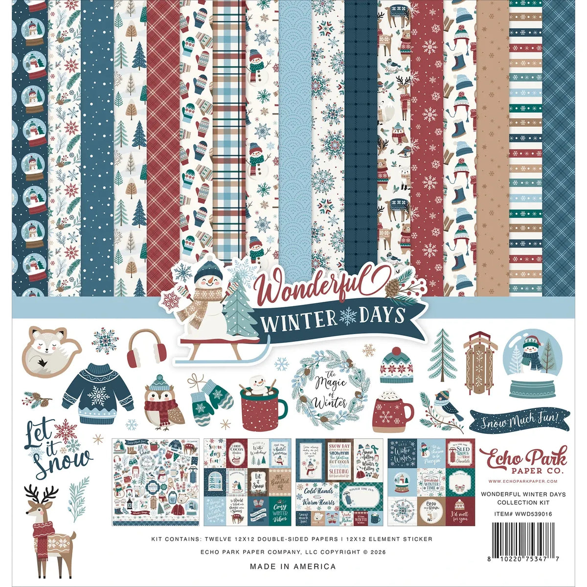 Echo Park Wonderful Winter Days 12 x 12 Collection Kit wwd539016