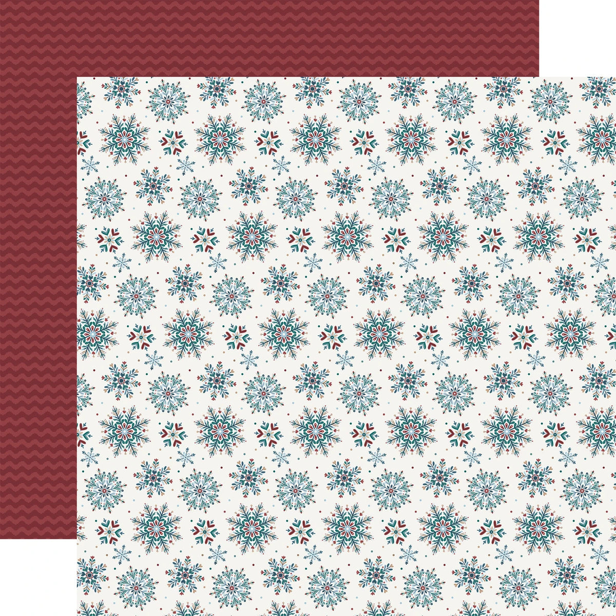 Echo Park Wonderful Winter Days 12 x 12 Collection Kit wwd539016 Fancy Snowflakes