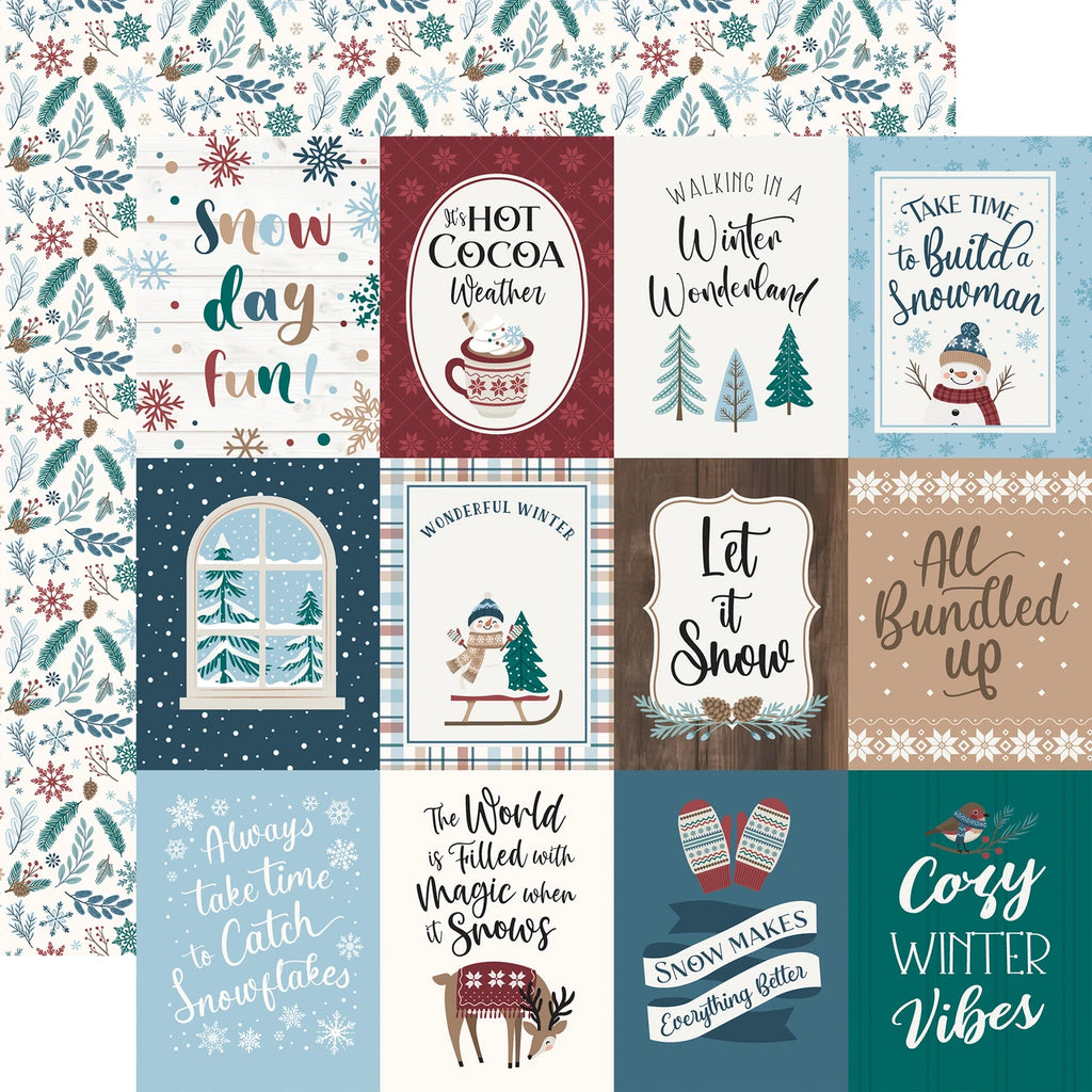 Echo Park Wonderful Winter Days 12 x 12 Collection Kit wwd539016 Journaling Cards