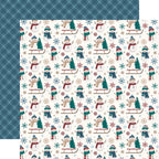 Echo Park Wonderful Winter Days 12 x 12 Collection Kit wwd539016 Sledding Snowman