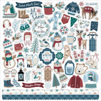 Echo Park Wonderful Winter Days 12 x 12 Collection Kit wwd539016 Stickers
