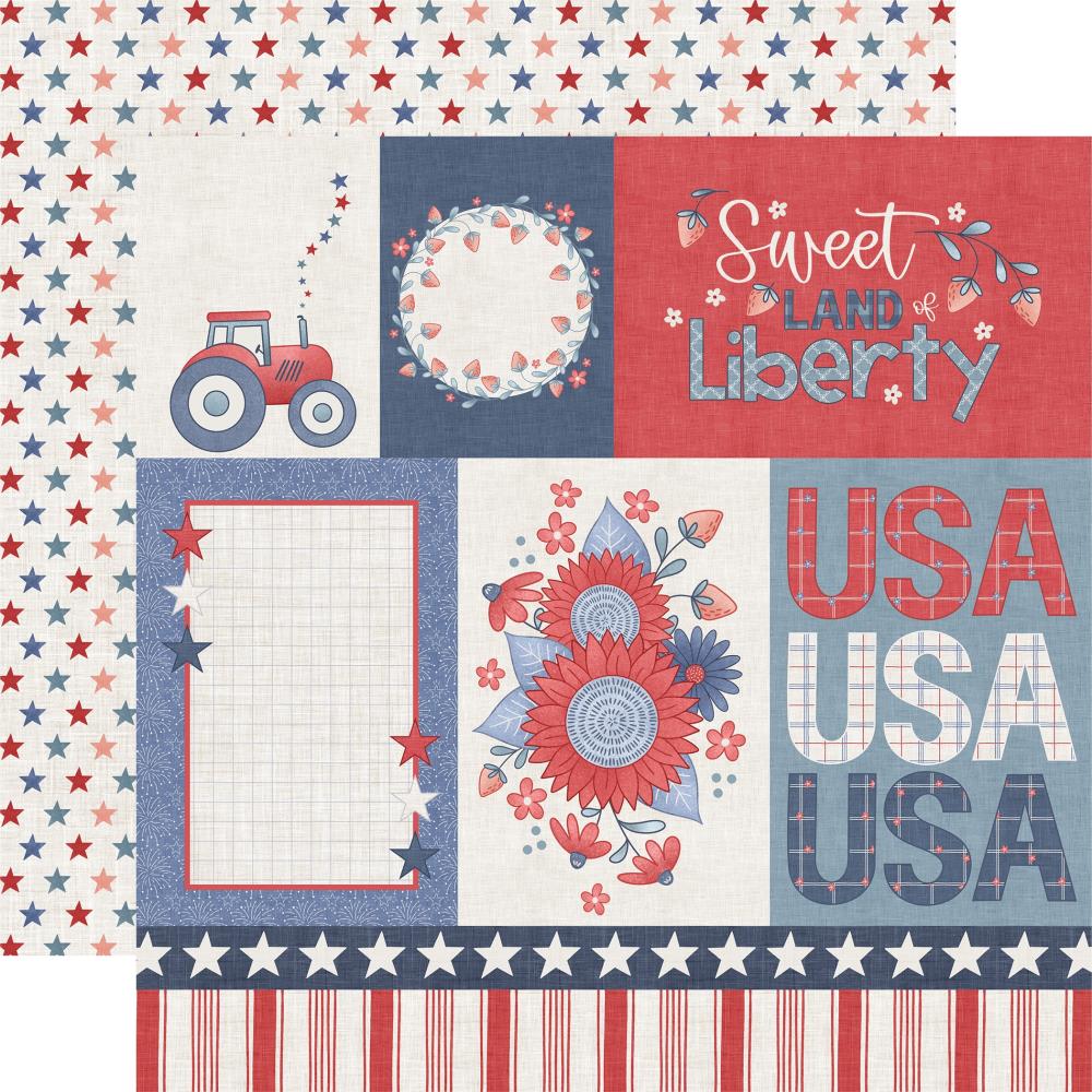 Echo Park Yankee Doodle 12 x 12 Collection Kit yd435016 Multi Journaling Cards