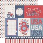 Echo Park Yankee Doodle 12 x 12 Collection Kit yd435016 Multi Journaling Cards