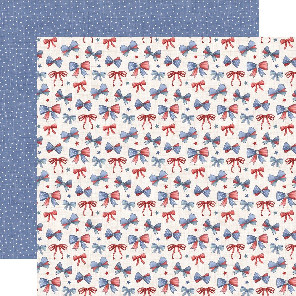 Echo Park Yankee Doodle 12 x 12 Collection Kit yd435016 Red White And Blue Bows