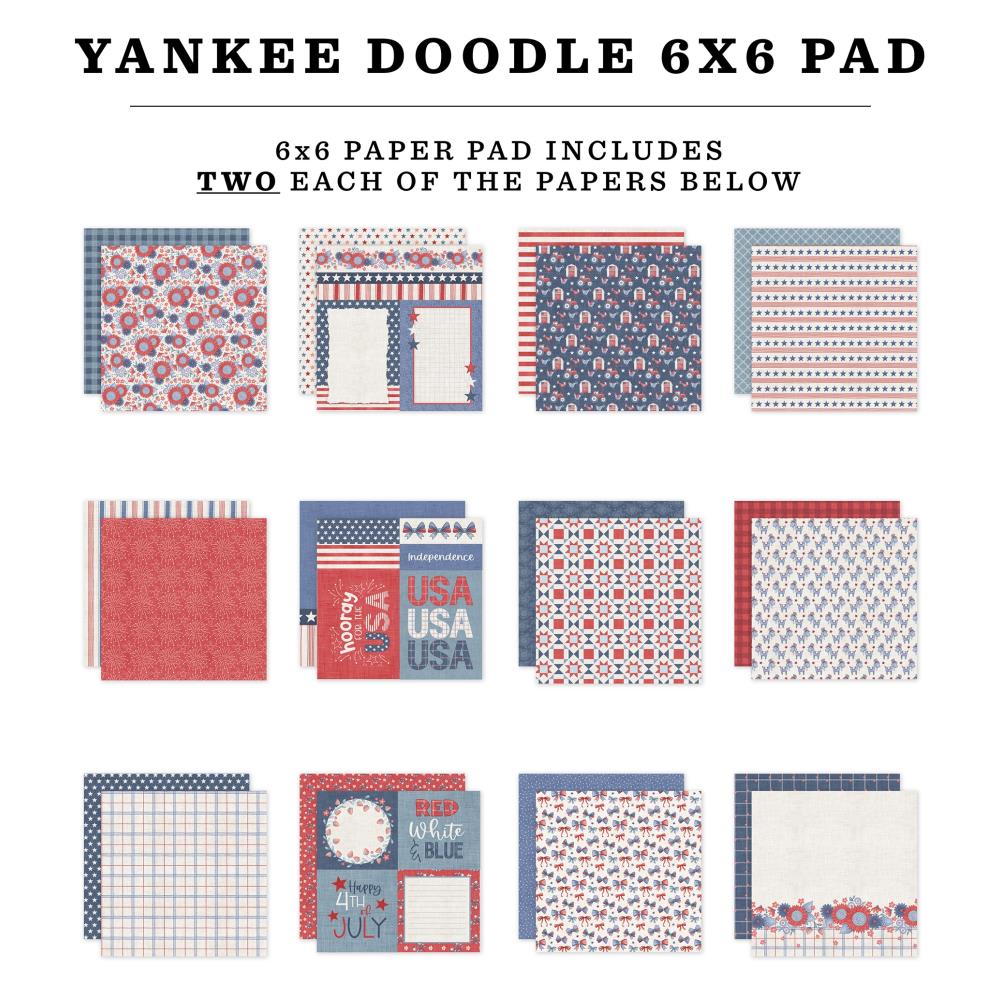 Echo Park Yankee Doodle 6 x 6 Paper Pad yd435023 Detailed Image