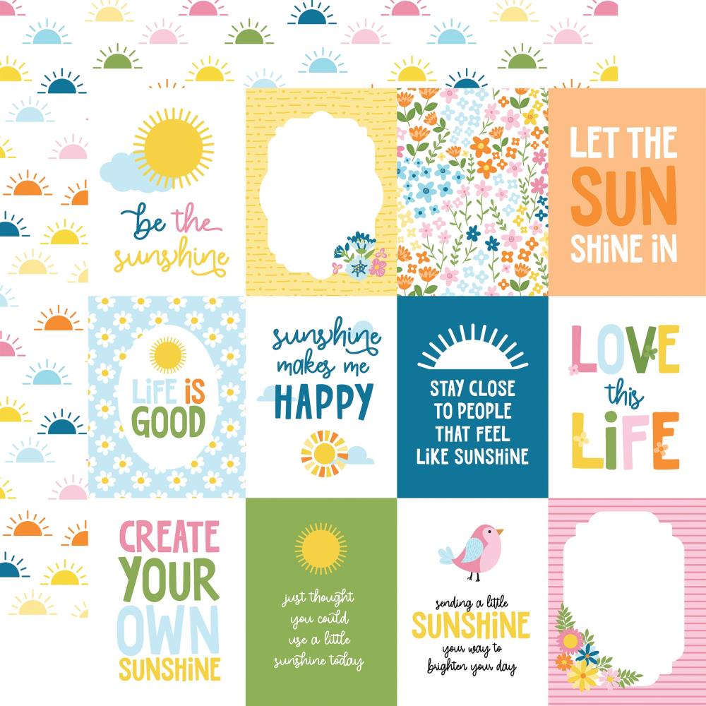 Echo Park You Are My Sunshine 12 x 12 Collection Kit yms482016 3x4 Journaling Cards