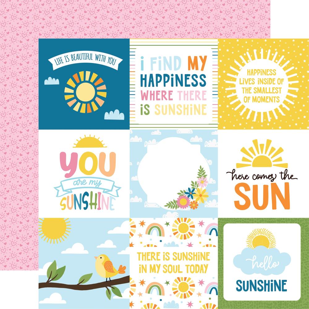 Echo Park You Are My Sunshine 12 x 12 Collection Kit yms482016 4x4 Journaling Cards