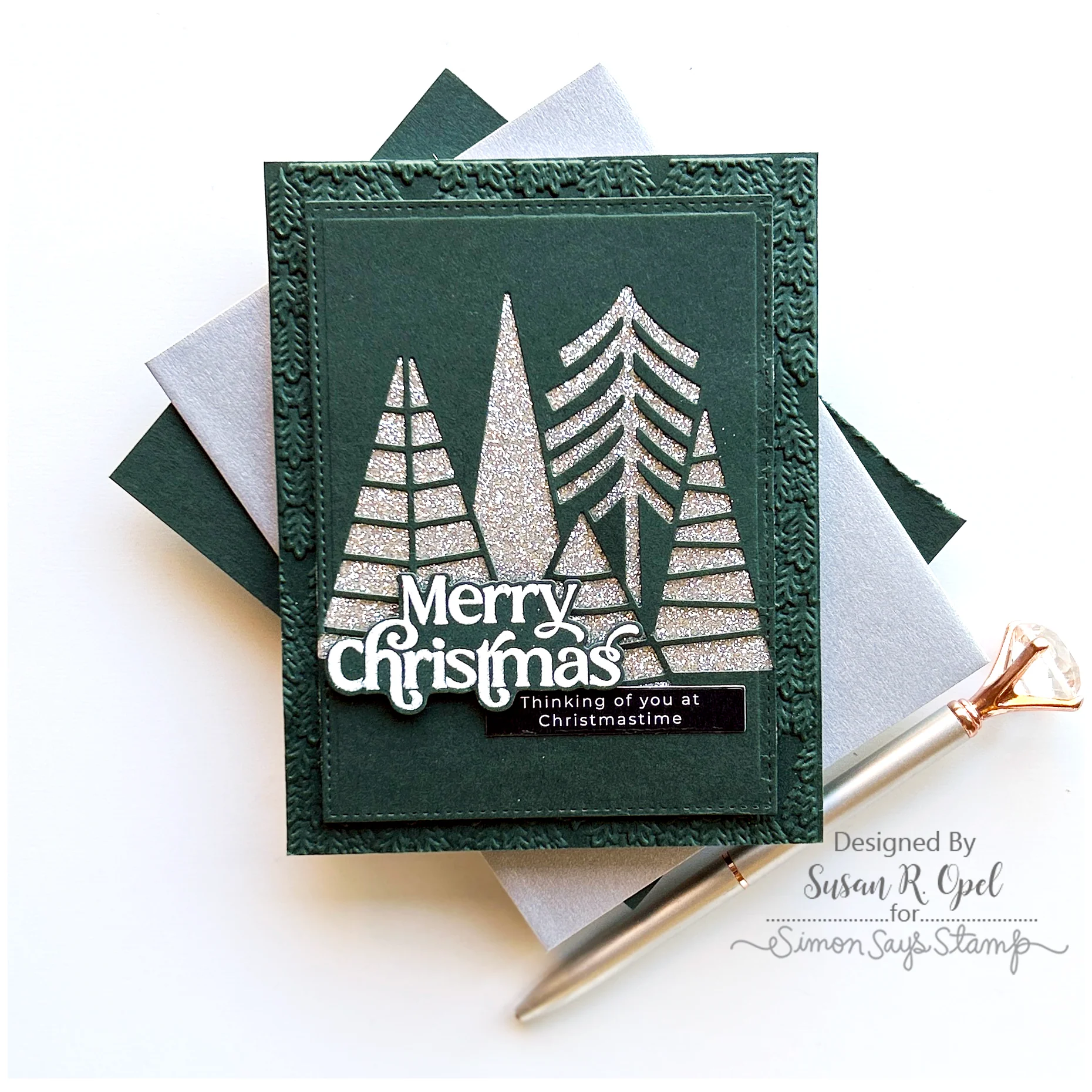 Simon Says Stamp Holiday Duo Pre-Scored Cards set895sc DieCember Christmas Card