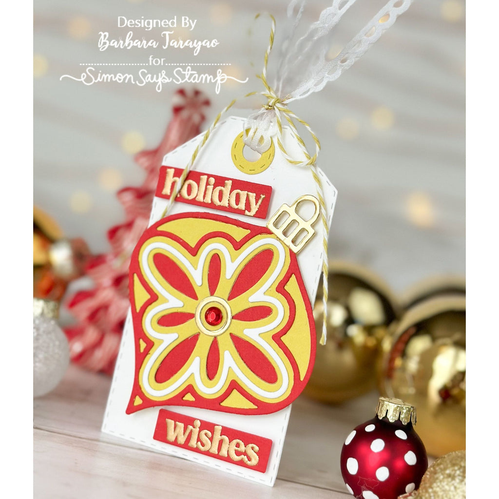 Simon Says Stamp Elegant Ornament Wafer Dies 1000sd Diecember Christmas Tag