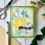 Simon Says Stamp Set of 4 Stencils Elegant Rose 1090st Thinking of You Card | color-code:ALT04