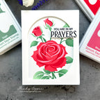 Simon Says Stamp Set of 4 Stencils Elegant Rose 1090st Prayers Card | color-code:ALT08