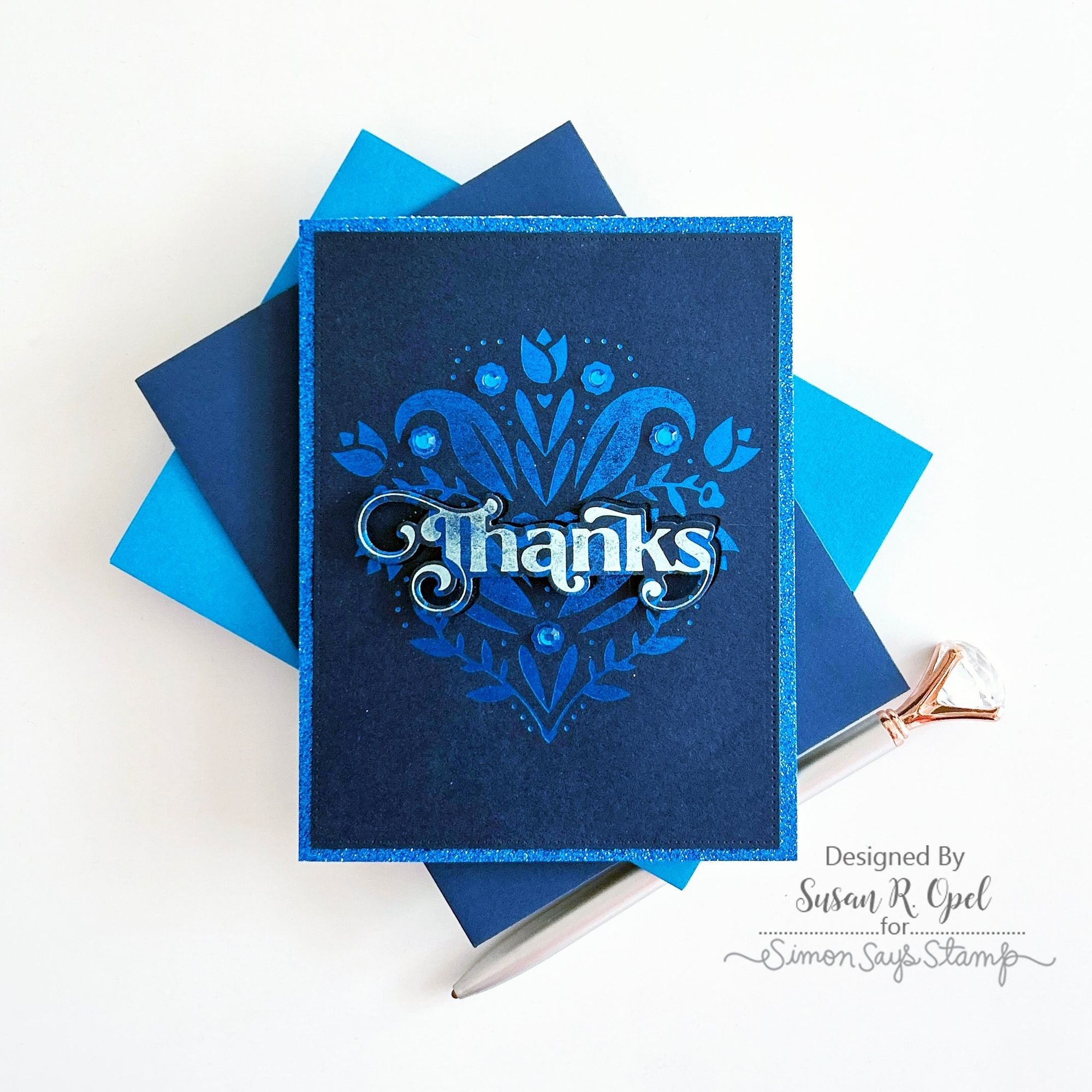 Simon Says Stamp Elegantly Modern Greetings Wafer Dies sssd112830c Dear Friend Thanks Card | color-code:ALT07