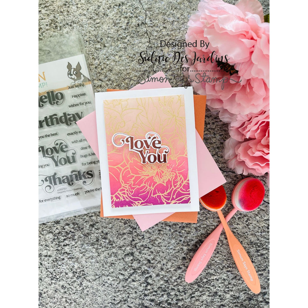 Simon Says Clear Stamp Elegantly Modern Greetings sss302702c Dear Friend