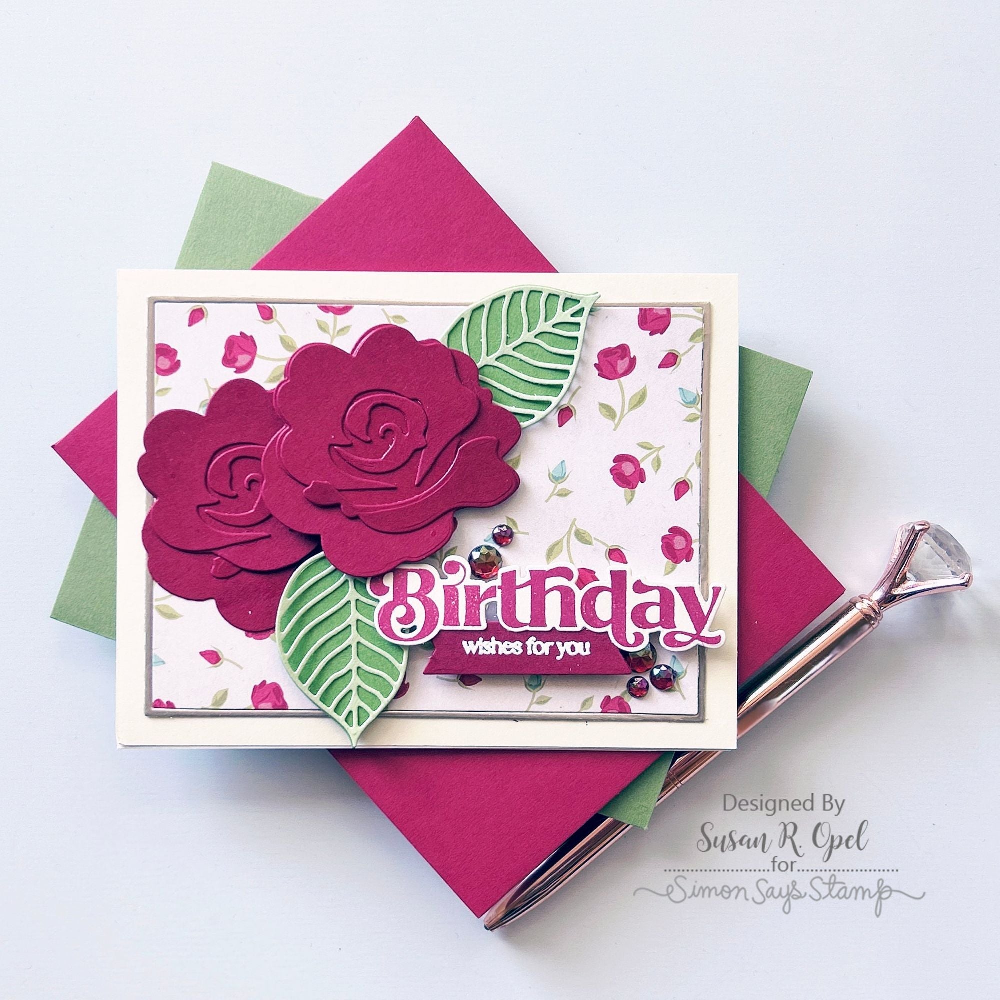 Simon Says Clear Stamp Elegantly Modern Greetings sss302702c Dear Friend