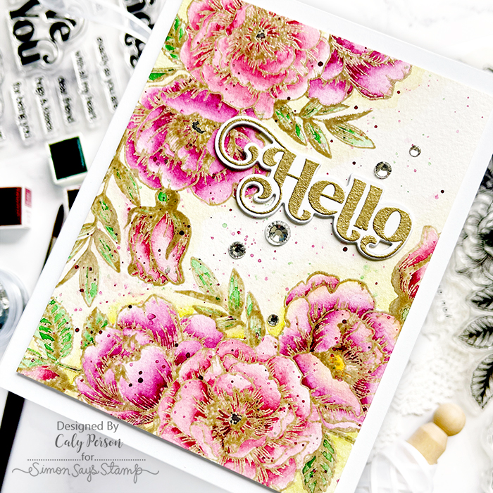 Simon Says Stamp And Dies Elegantly Modern Greetings set634em Dear Friend Hello Card | color-code:ALT04