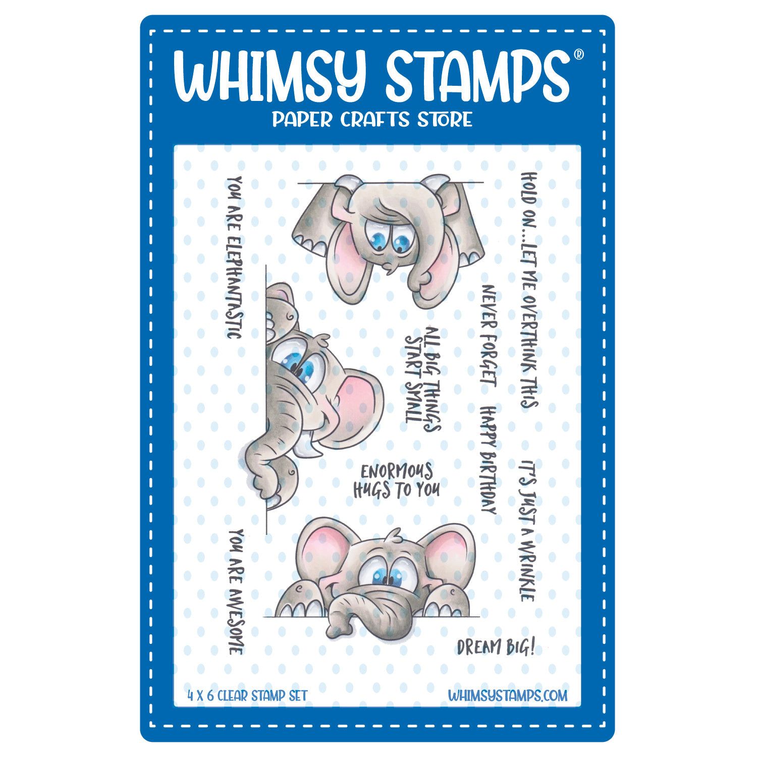 Whimsy Stamps Elephantastic Clear Stamps dp1028a