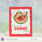 Purple Onion Designs Flappy Watermelon Chill Unmounted Cling Stamp pod5024 sweet friend card