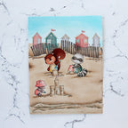 Purple Onion Designs Thaddeus Cling Stamp pod1337 Cabana Beach Fence Playtime Card