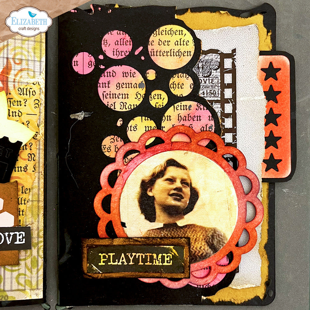 Elizabeth Craft Designs All Around Circles Dies 2365 stars playtime card